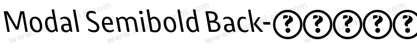 Modal Semibold Back字体转换
